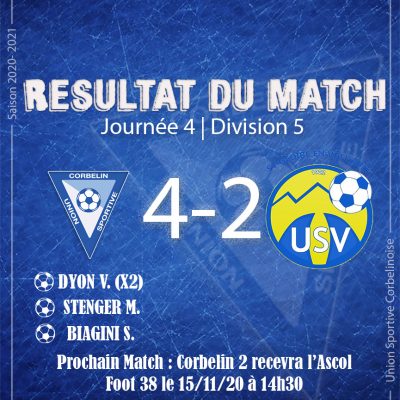 Résultat du match USC ST GEOIRE
